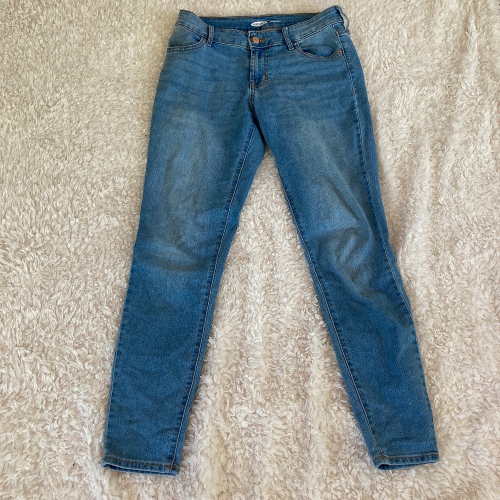 blue old navy super skinny jeans